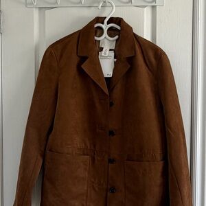 H&M Tan Brown Suede Blazer